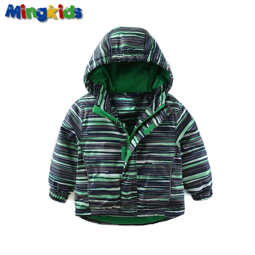 Mingkids Outdoor thermal green jacket Waterproof Windproof coat for boys fleece spring autumn European Size German quality