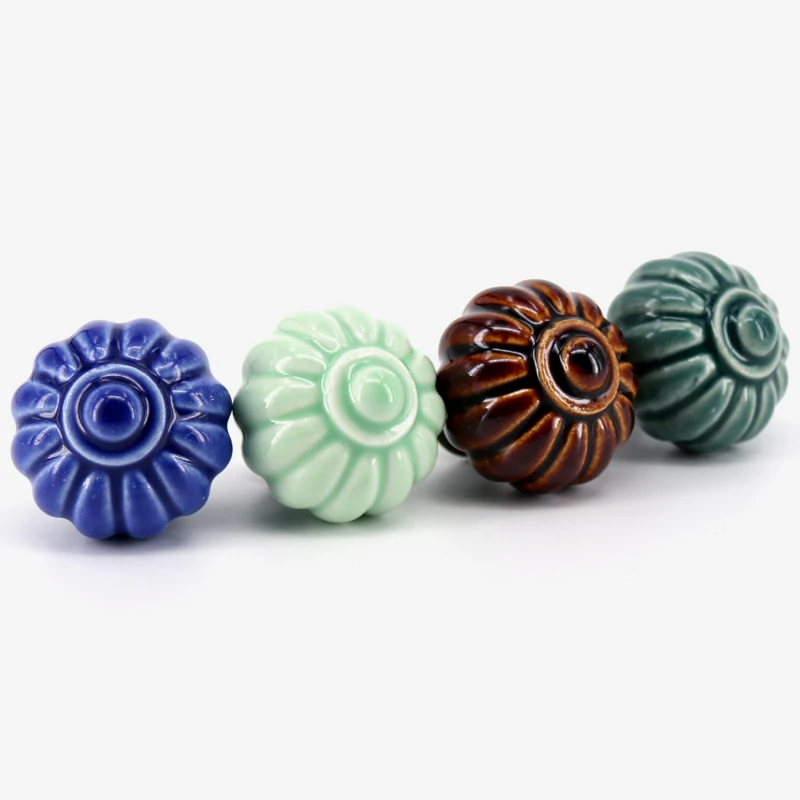 1PCS 34mm Ceramic Cartoon Pumpkin Knobs Dresser Drawer Pull Handle Kitchen Cabinet Door Knobs Classic Vintage Pumpkin Door Pull|Cabinet Pulls| - AliExpress