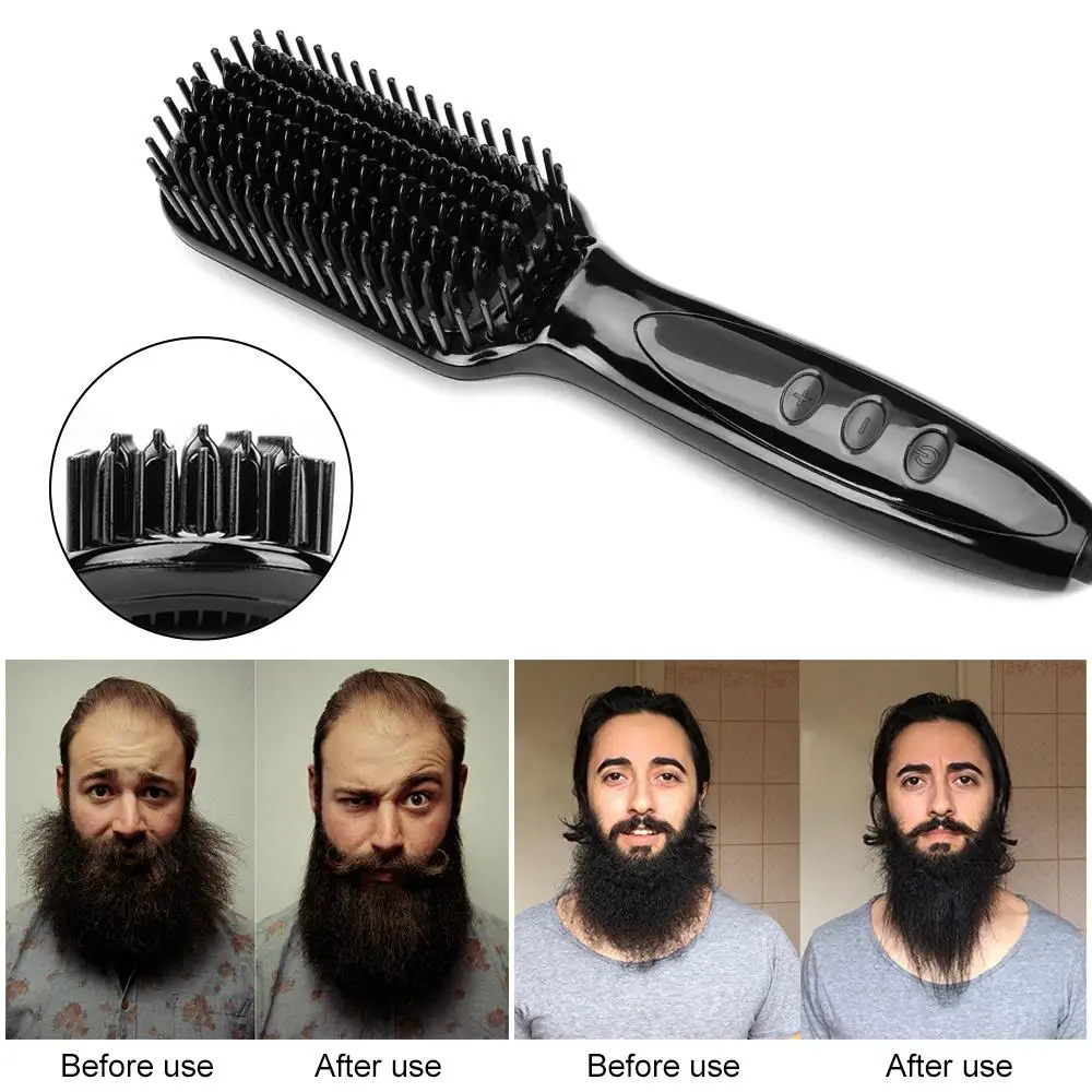 

Ion Hot Beard Straightening Ceramic Comb LED Display Quick Heat Hair Styling Combs Beard Hair Styling Tools