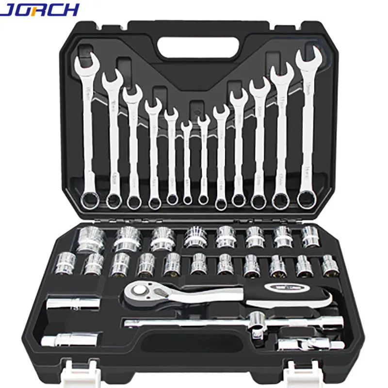 

37 in 1 car removal set tools set box Dual use ratchet wrench socket set car service motorist set keys for Hand tool