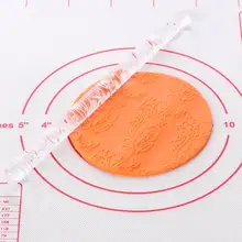 Хороший помадка прозрачный акриловый резной Скалка DIY помадка антипригарная Прочная печать скалка для выпечки печенья
