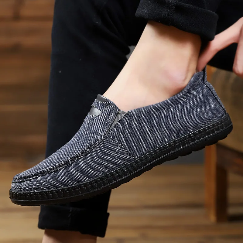 

New Spring Old Beijing Shoes Comfortable Air-breathable Men's Shoes Soft-soled Daily Leisure Canvas Shoes