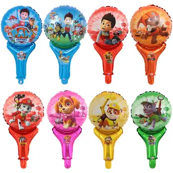 

8pcs Paw Patrol Foil Balloons figures Dog Party kids birthday party decorations handstick Balloon Chase Marshall balloon