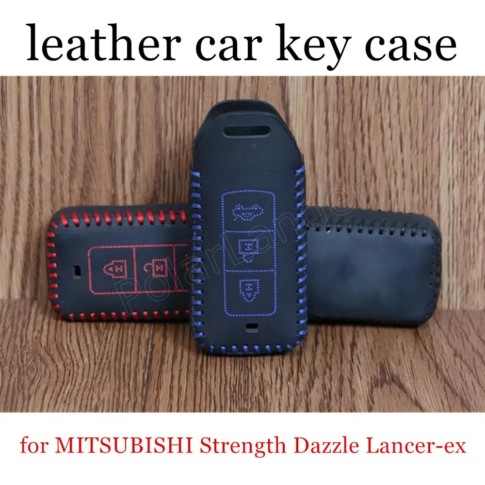

Only Red fit for MITSUBISHI Strength/Dazzle/Lancer-ex/Lancer(2008)/Evolution(2008) real leather car key case cover hand sewing