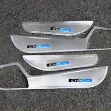 Десять поколения Civic дверь анти-кик коврик для- Honda Civic Нержавеющая Сталь Анти-кик Pad внутренняя отделка