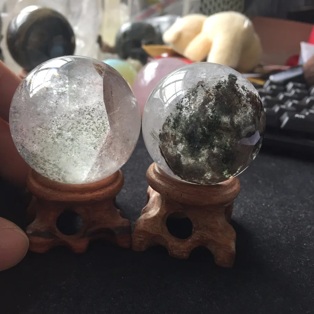 Buy 2pcs a lots Natural Clear Quartz Crystal Ball 