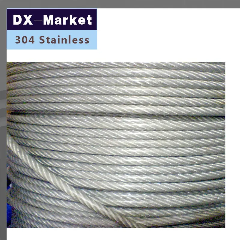 1.5mm wire rope , 20meter/lot , 7*19 , 304 stainless steel wire rope