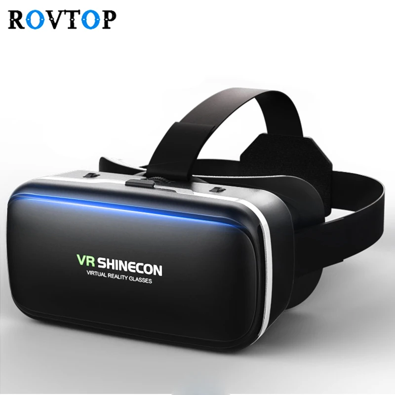 Rovtop 3D Glasses VR Box Virtual Reality Cardboard Headset Helmet For Smartphone Samsung Eyeglasses VR Devices for Games Z2
