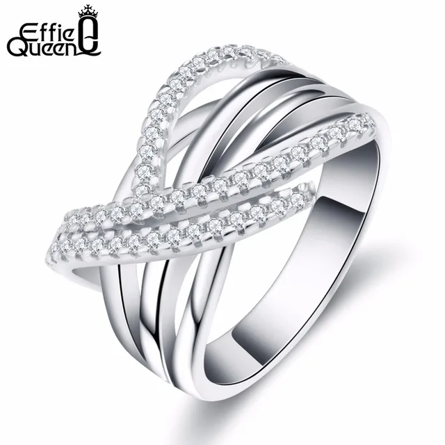 Effie Queen Unique Angel Wings Styling Rings Micro Zircons Paved Luxury Shining Effie Queen Unique Angel Wings Styling Rings Micro Zircons Paved Luxury Shining