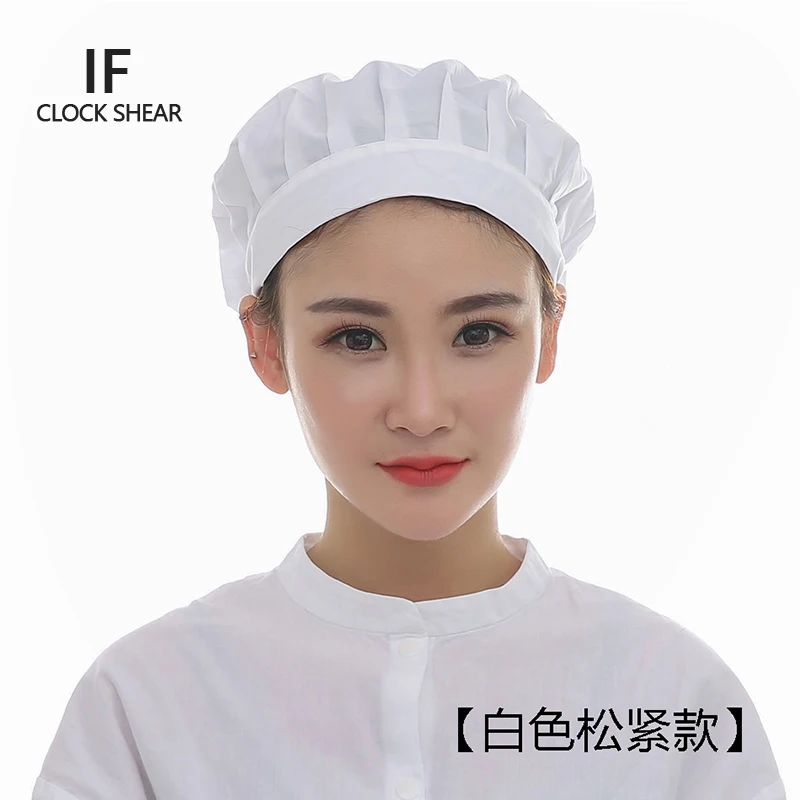 IF hot sale Cloth hat chef hat female kitchen health work hats canteen
