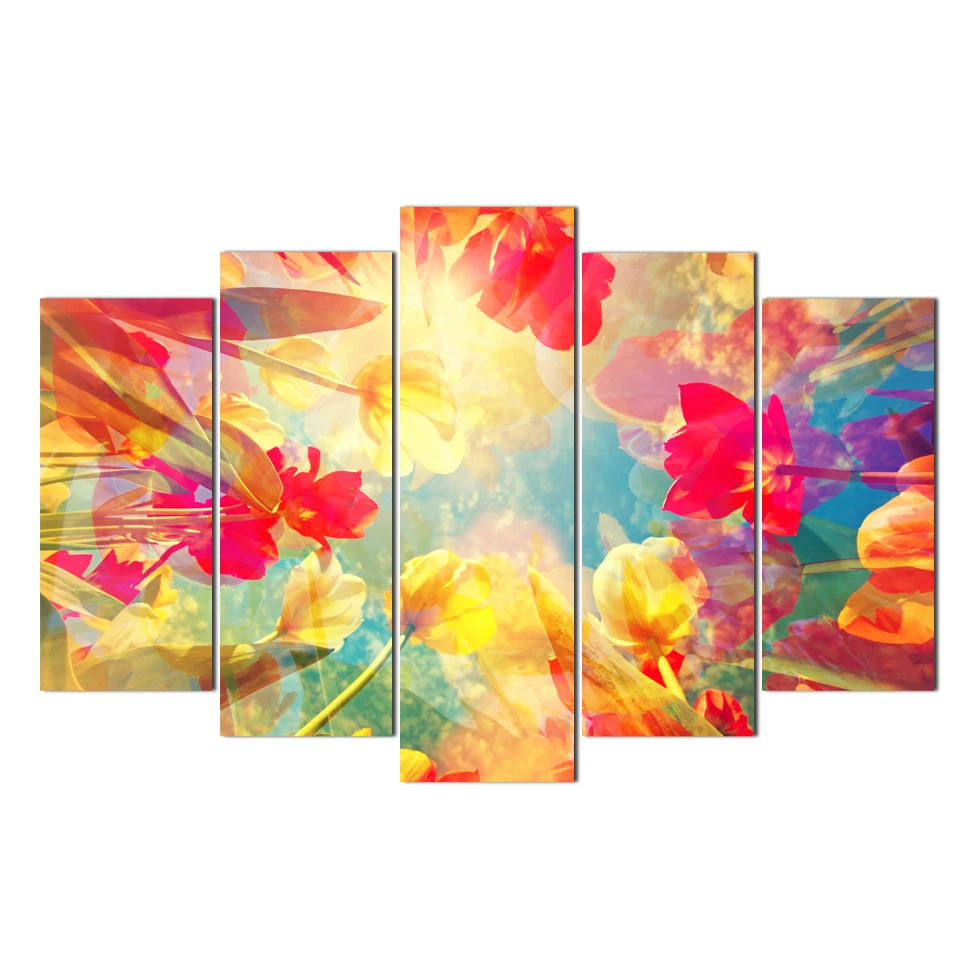 

Modular Pictures Wall Art HD Prints 5 Pieces Canvas Painting Flower For Living Room Frame Home Decoration Artwork Poster Abooly