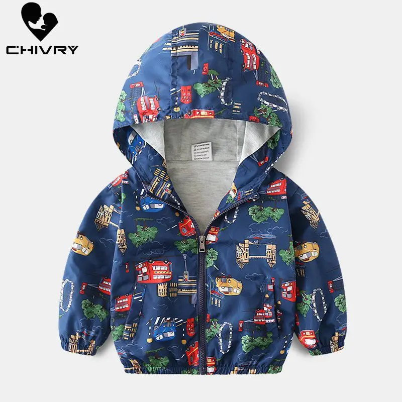Весенне-осеннее Детское пальто, детская куртка, верхняя одежда для мальчиков и девочек, модная ветровка с рисунком для мальчиков, одежда для малышей