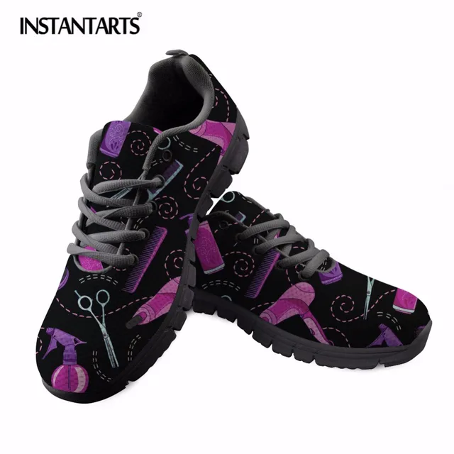 INSTANTARTS Hair Stylist Printing Sneakers Women Breathable Outdoor