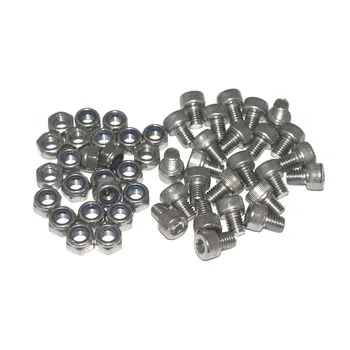 

M8x16mm 304 Stainless Steel Hex Bolt Socket Head Cap Screws with Nylon Insert Hex Lock Nuts 25pcs