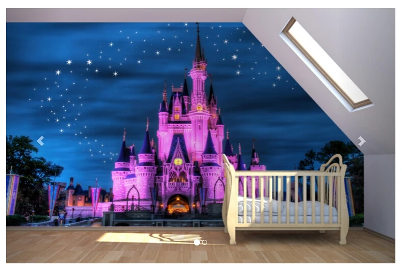

Fairytale Castle Mural Wallpaper for children's bedroom background wall paper wallpaper modern