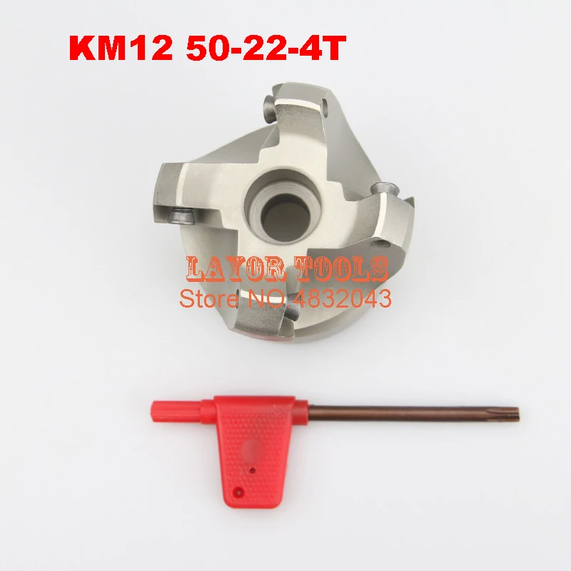 

Free Shipping KM12 50-22-4T 45 Degree Shoulder Face Mill Head CNC Milling Cutter,milling cutter tools,carbide Insert SEHT1204