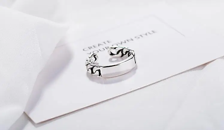 Преувеличенные индивидуальные 925 пробы серебряные кольца в стиле панк для женщин Свадебные ювелирные изделия регулируемый античный перстень Anillos