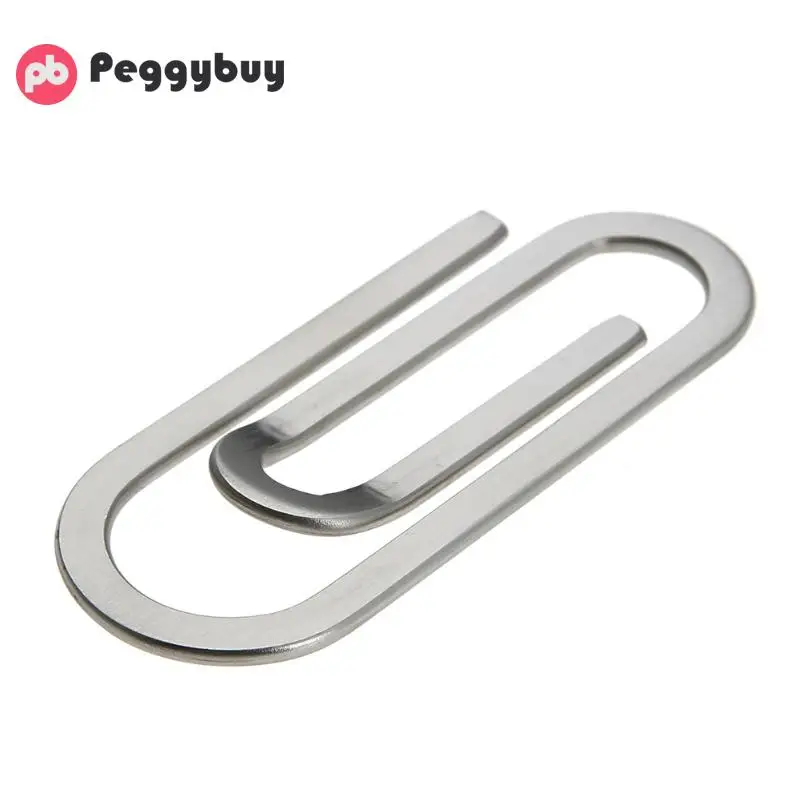 

Stainless Steel Metal Multi-Function Men Money Clips Paper Clip Holder Folder Credit Card Portfolio Money Holder Silver Clip