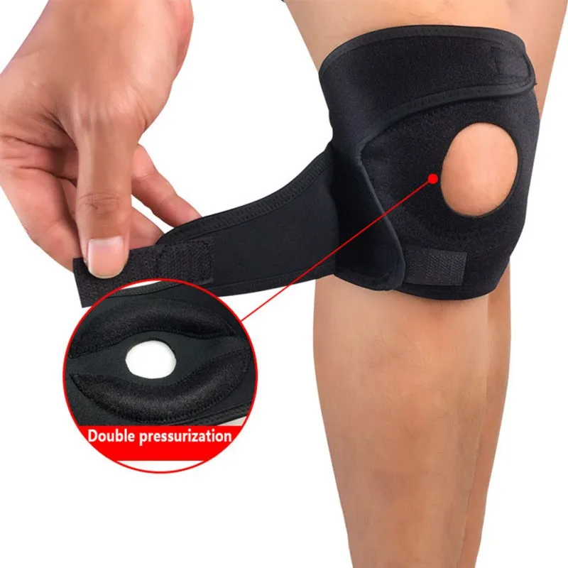 

1pc Adjustable Sports Training Elastic Knee Support Brace Kneepad Patella Knee Pads Hole Kneepad Fitness Safety Guard Strap