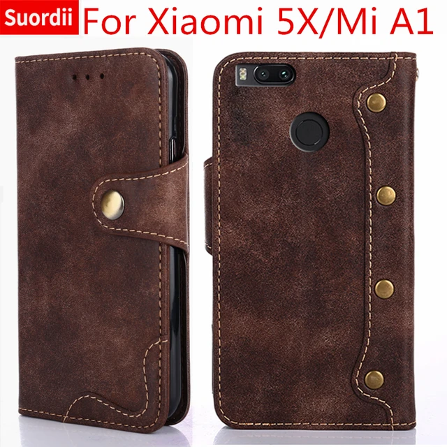 Cheap Luxury Case For Xiaomi Mi 5X Mi A1 Book Style Flip Leather Wallet Case For Xiaomi A1/5X Stand Card Holder Covers 