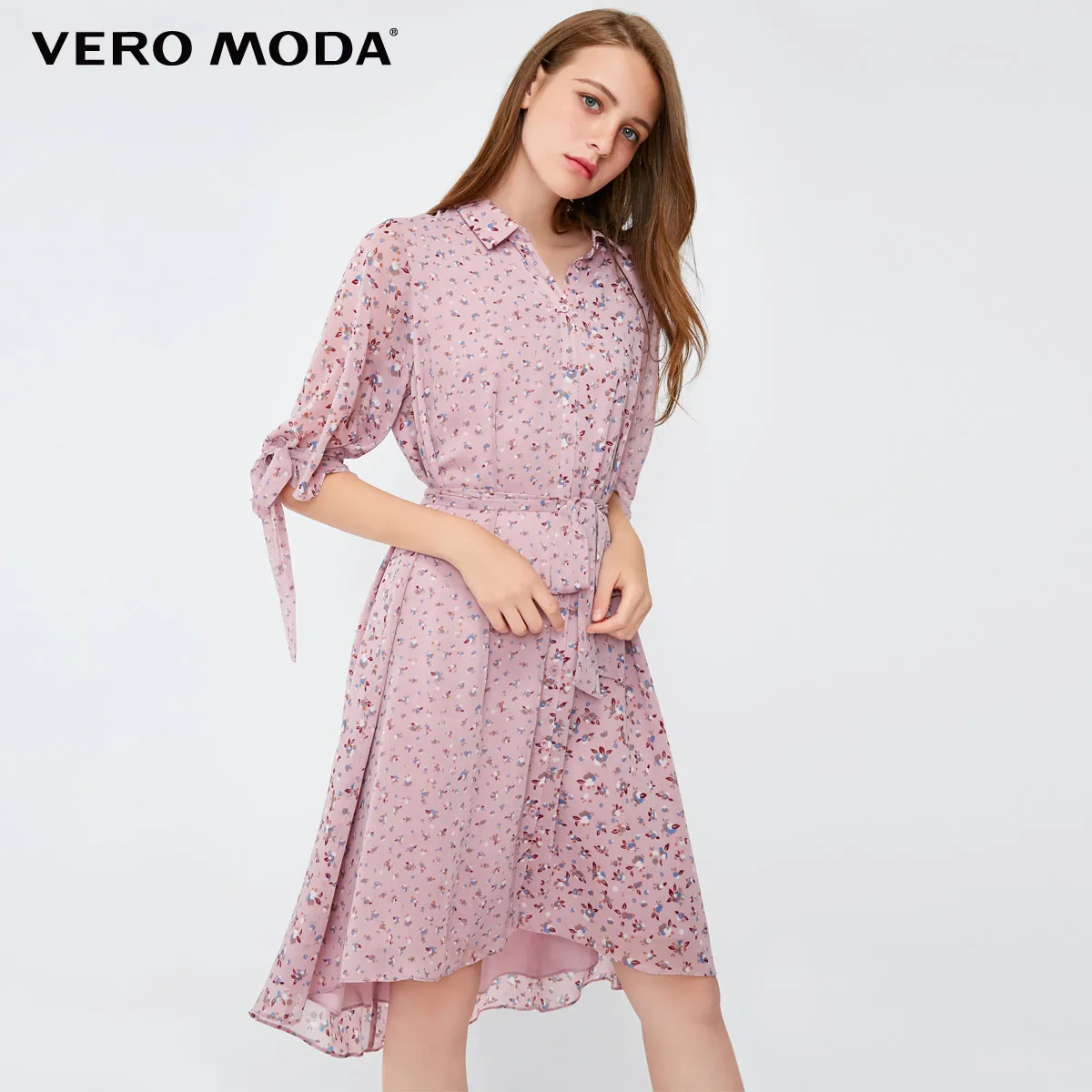 Vero Moda женское винтажное платье на шнуровке с 1/2 рукавами и декоративными пуговицами | 3183SZ505