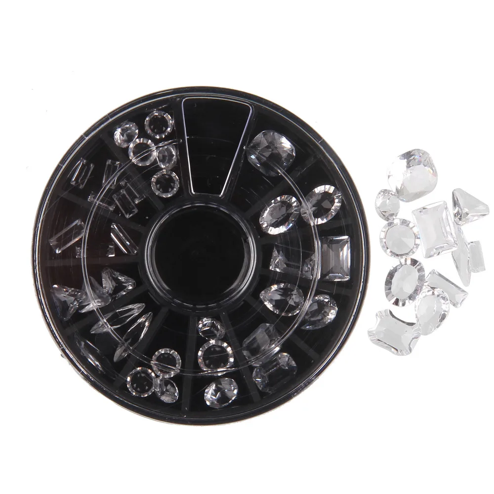 

BEAUTY7 Clear Cube Drop Rectangle Square 3D Nail Decoration Triangle Rectangles Alloy Studs Manicure Decor Nail Art Decorations