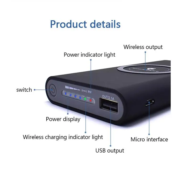 Quick Charge 10000mAh Wireless Charging Power Bank External Battery Wireless Power Bank Portable Mobile Phone Charger Quick Charge 10000mAh Wireless Charging Power Bank External Battery Wireless Power Bank Portable Mobile Phone Charger