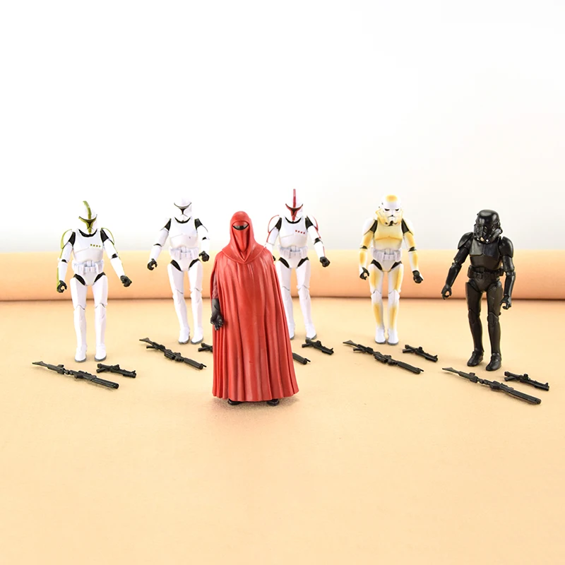 

WVW 6pcs/Set Star Wars Emperor Royal Guard Yoda DV Storm Trooper Model PVC Toy Action Figure Decoration For Collection Gift