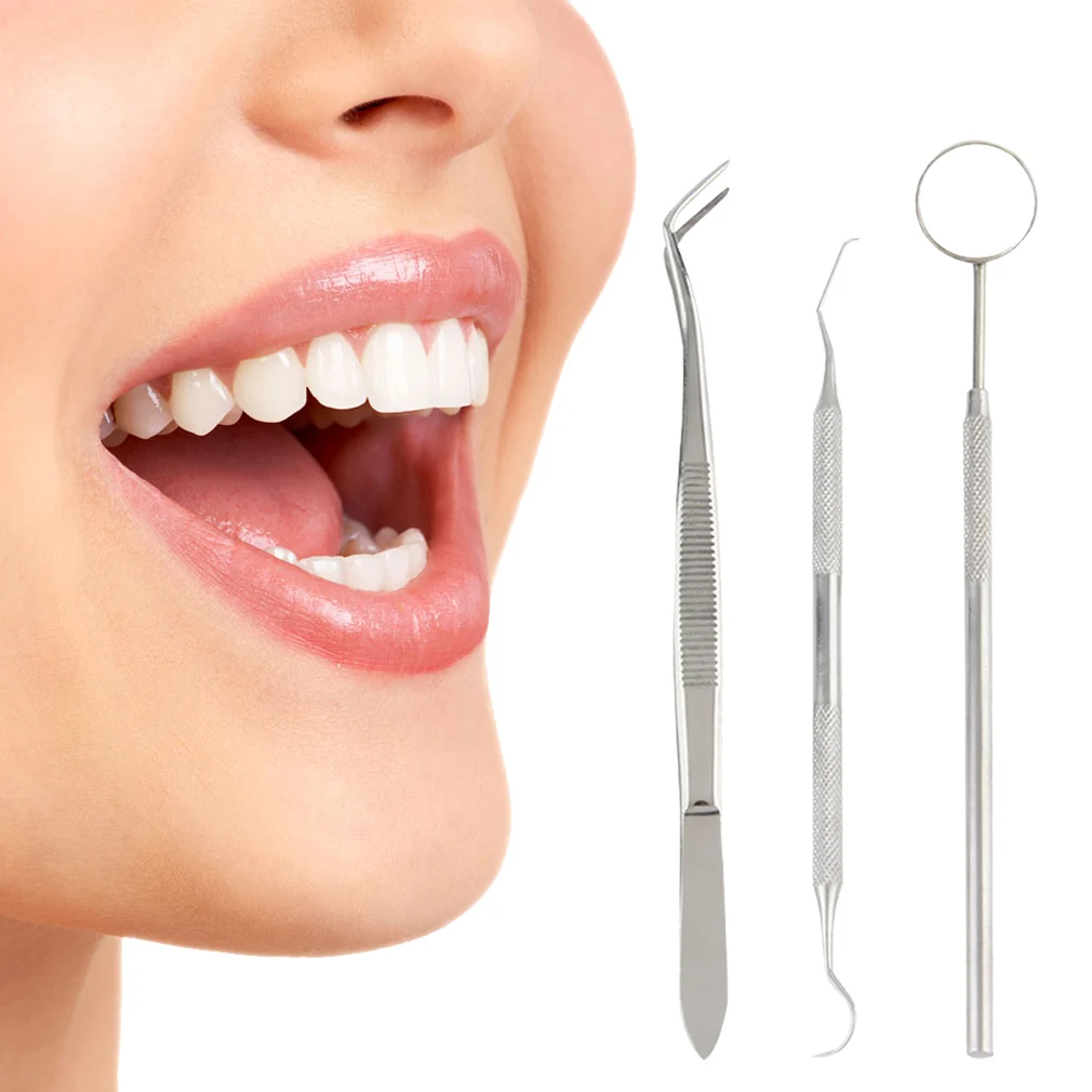 Лучший 3 шт. набор для стоматологического осмотра зонд набор ГИГИЕНИЧЕСКИЕ Инструменты для осмотра QQ99