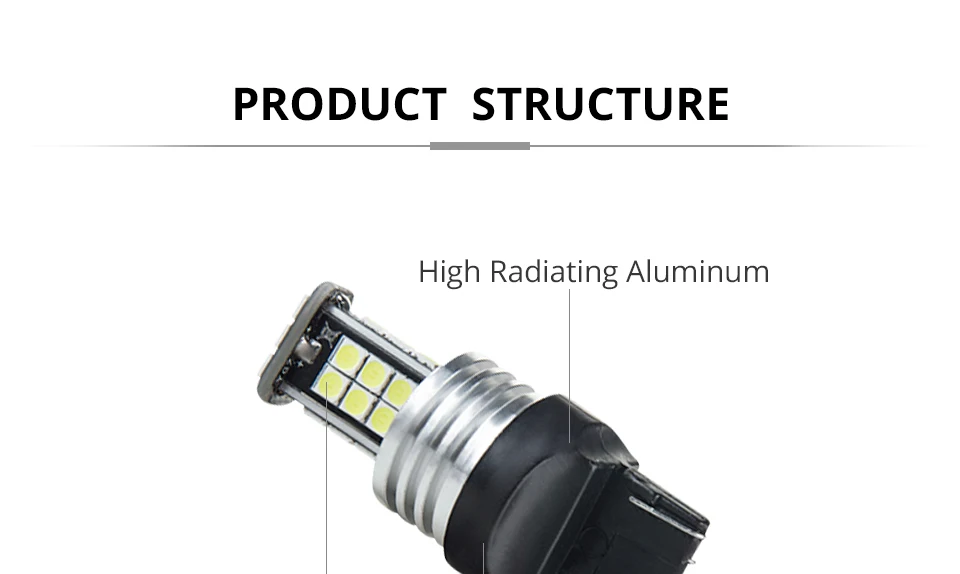 2pcs 1960Lm T20 W21W LED W215W LED WY21W 7440 7443 LED Bulb 3030 SMD Chip Car Brake Reverse Light 12V Lamp Turn Signal 14V 24V (4)