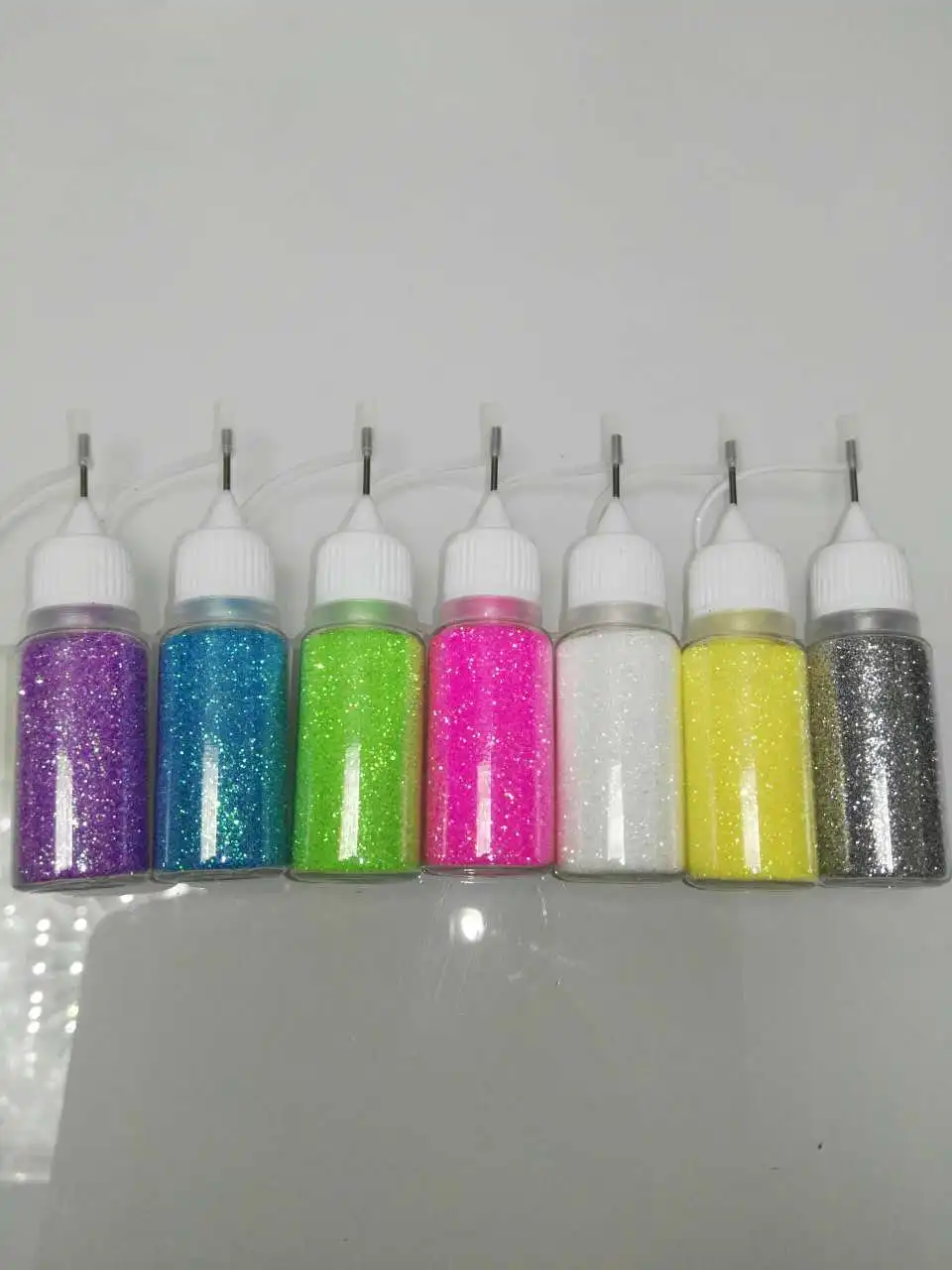 

Shimmer Crystal Multic and Magic Glitter Powder Design 7 Color Nail Art Decoration Acrylic UV Gel Powder Dust Gem Polish Tools