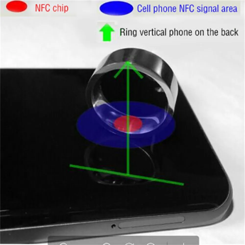 Умное кольцо NFC многофункциональное водонепроницаемое умное кольцо умное износ палец цифровое кольцо смартфон разблокировка карта перезарядка кольцо