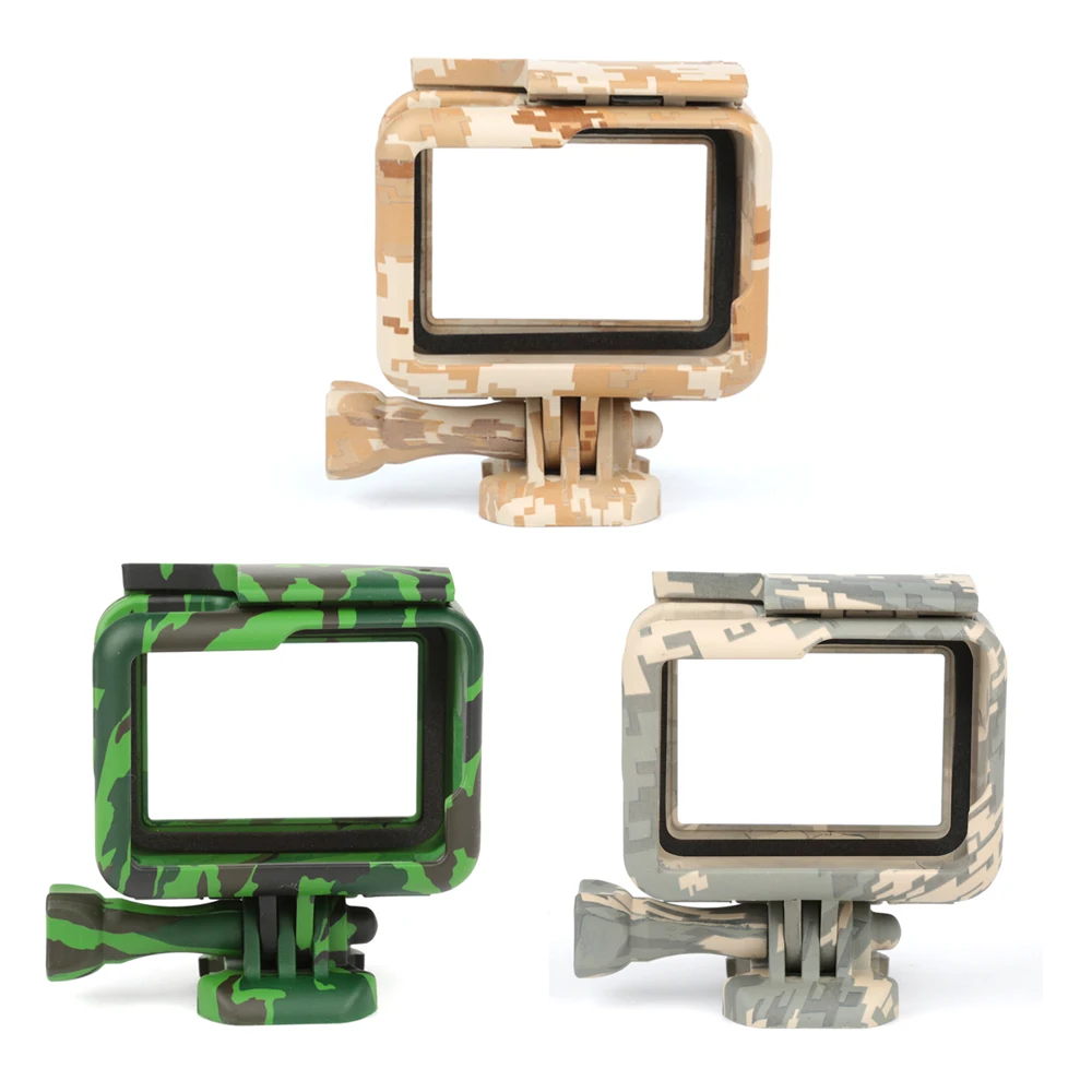 

JYC Side Open Camouflage Standard Border Frame for GoPro Hero 7 6 5 Black Action Camera Protective Case For Go Pro 7 6 5 Cam