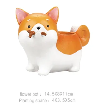 

Magic Home Office Garden Animal Pot Husky Dachshund Dog Vase Flowerpot Flowers Hot Hy