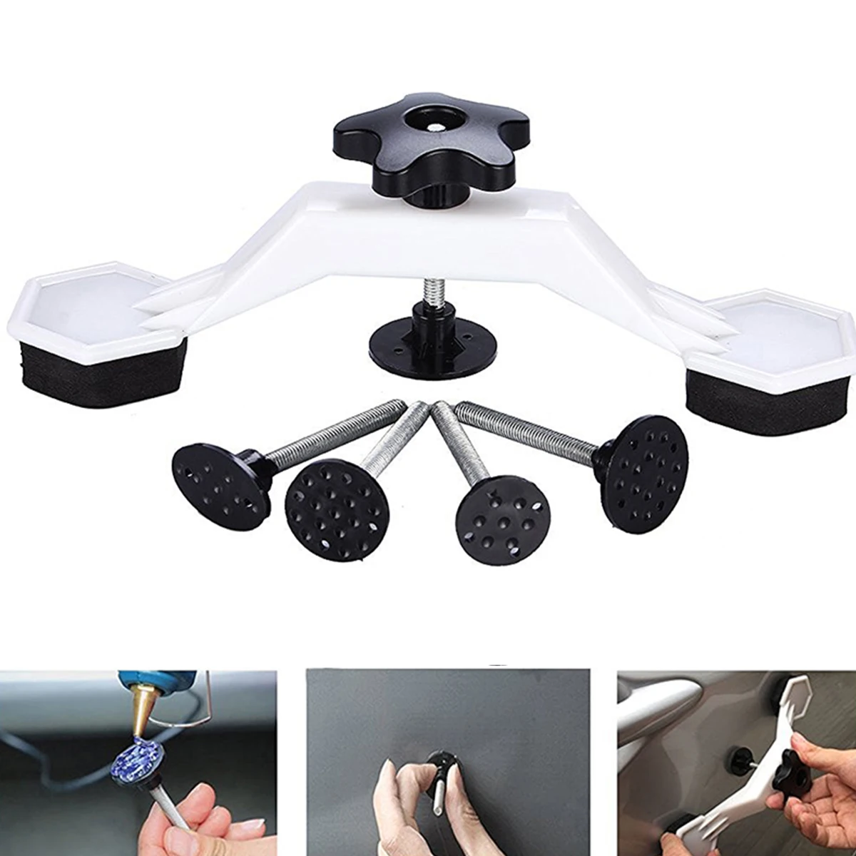 

47Pcs/Set Car Repairing Paintless Hail Repair Dent Puller Lifter PDR Tools Auto Body Repair Tools Removal Kit Maintenance Parts