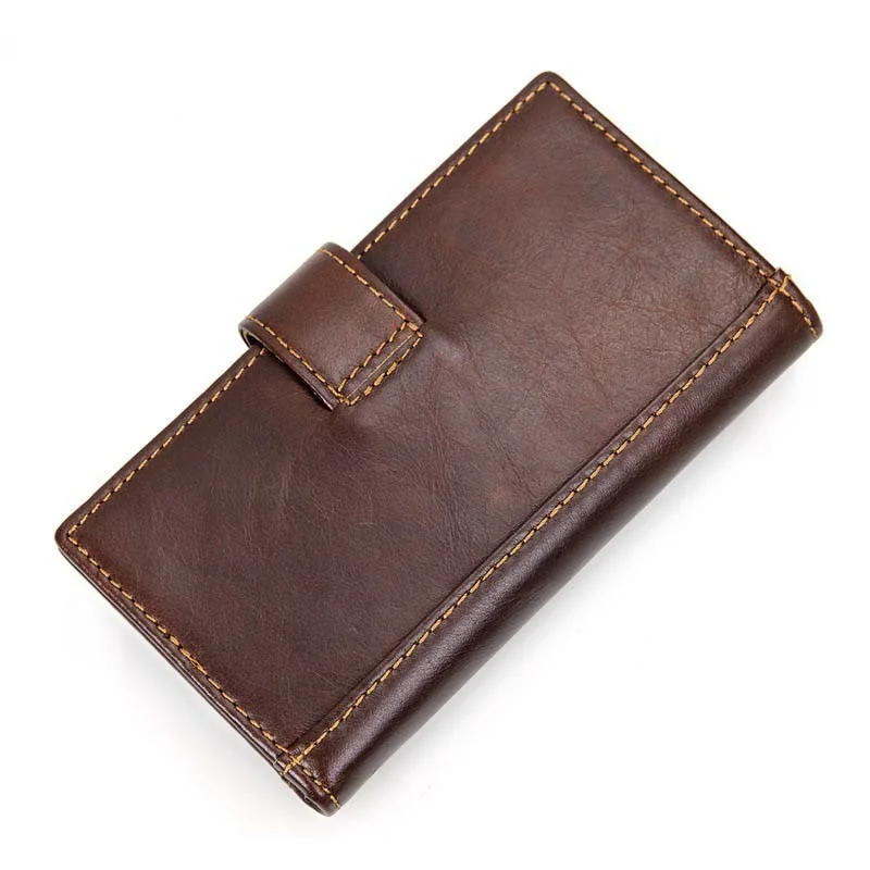 Men Bifold Leather Pocket Card Holder Purse Suit Long Wallet Checkbook R