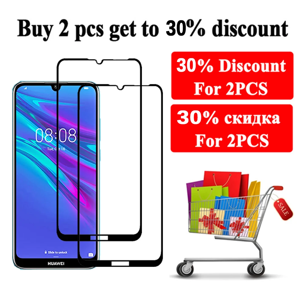 3D для Huawei Y6 2019 закаленное стекло полное покрытие защитная пленка защита экрана на