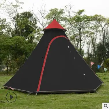 2019 3-4 شخص الهرم الألومنيوم قضيب للماء الأسرة Teepee حزب شرفة القيادة الشمس المأوى الشاطئ المظلة في الهواء الطلق التخييم خيمة