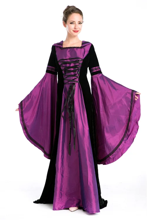 Royal medieval costumes for women Halloween Cosplay Long Sleeve
