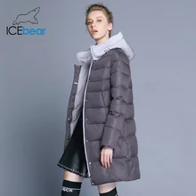 ICEbear 2018 new hooded woman coat winter slim jacket high quality brand clothing design windproof warm parkas GWD18192I