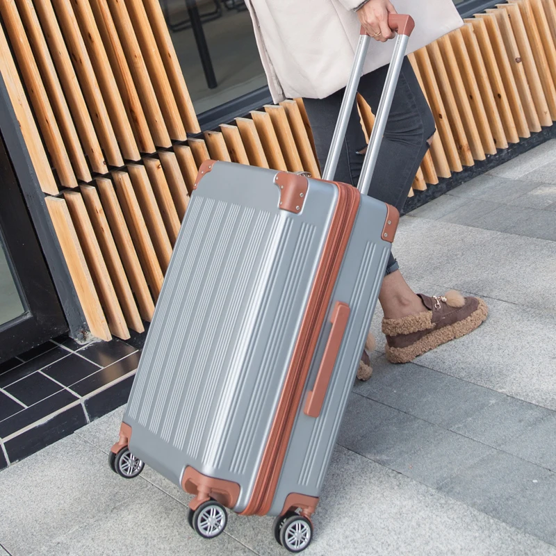 Корейская мода, чемодан на колесиках 24/26 дюймов, чемодан на колесиках 20 дюймов, Студенческая сумка на колесиках, Вместительная дорожная сумка
