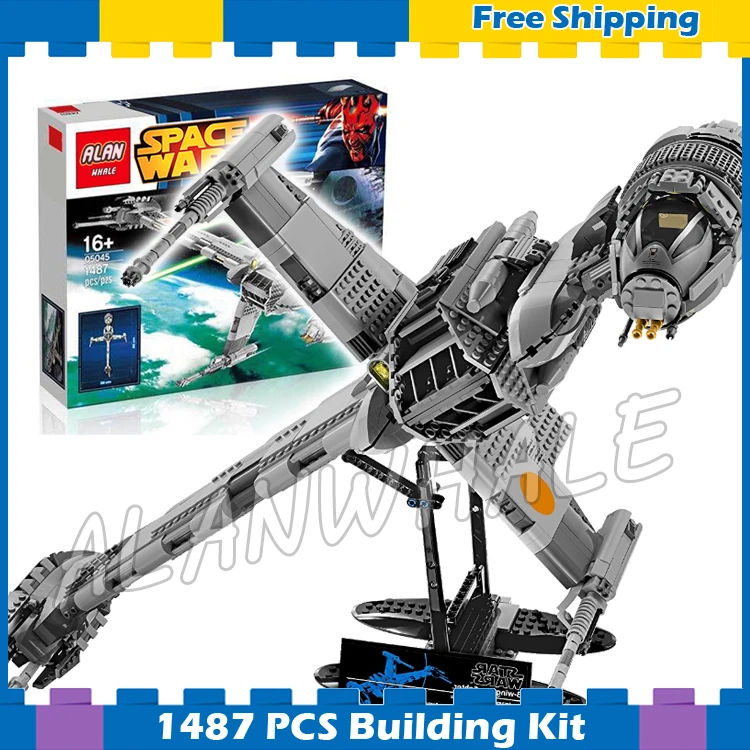 

1487pcs Space Wars Starfighter B-Wing Fighter 05045 Highly Detailed Model Building Blocks Gifts Sets Games Compatible With