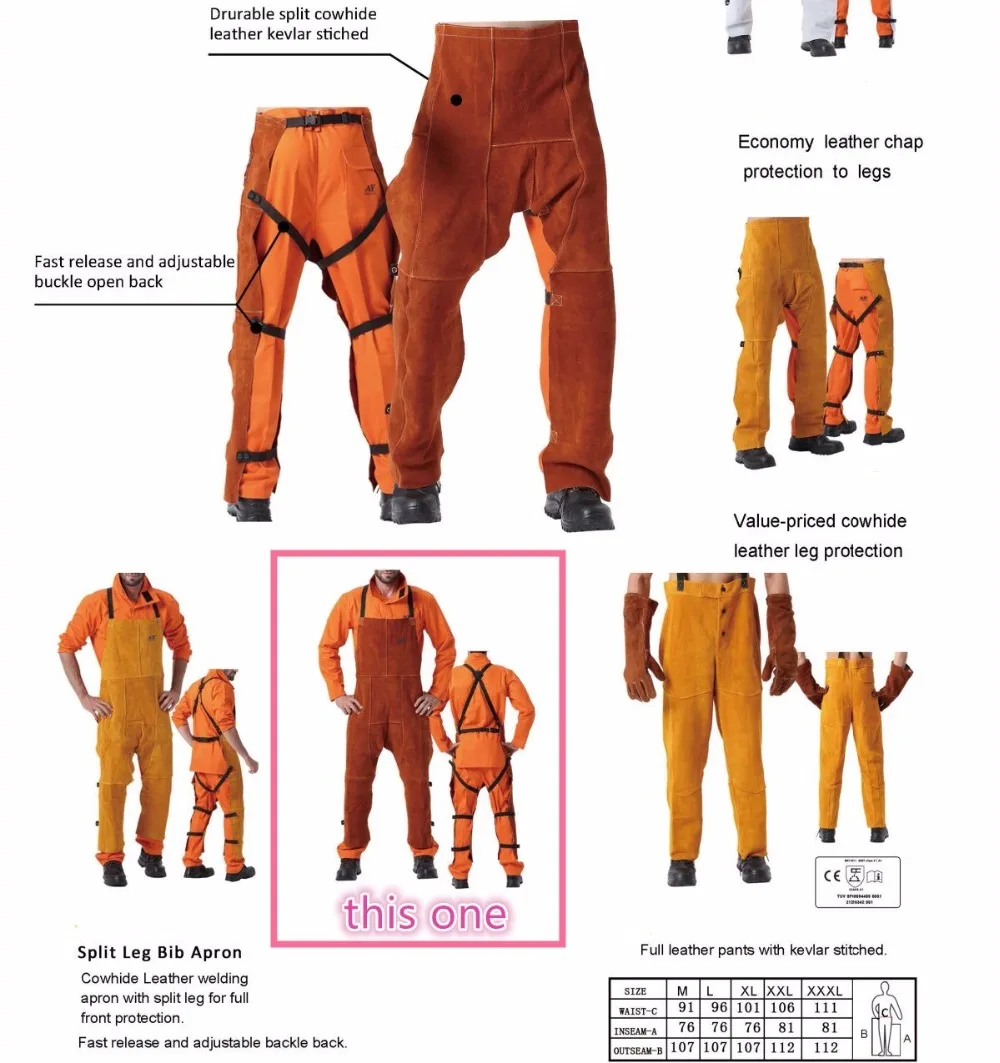 leather welding chaps and pants__