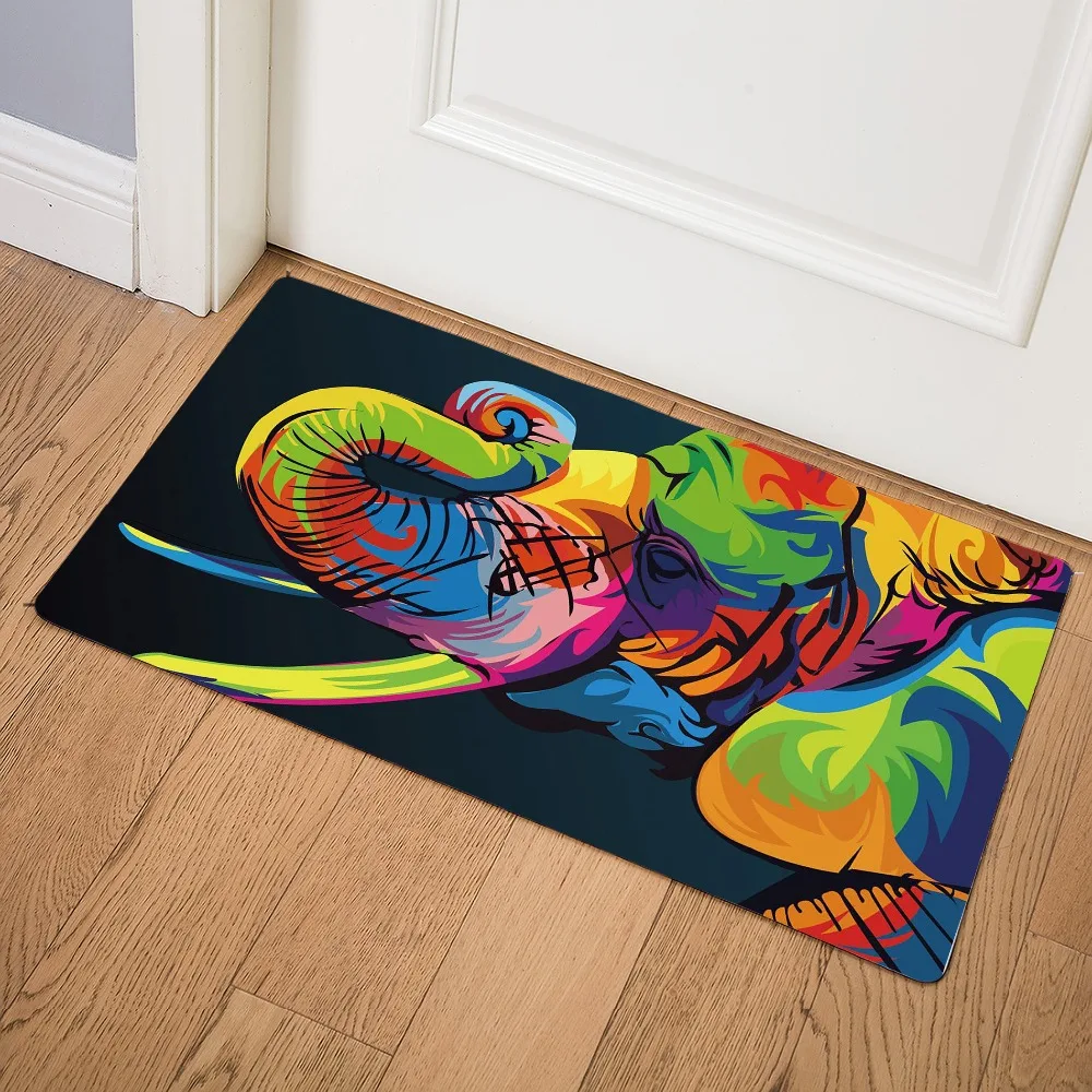 

lion Mats Anti Slip Floor Carpet 3D Tape Pattern Print Doormat for Bathroom Kitchen Entrance Rugs Home Decoration
