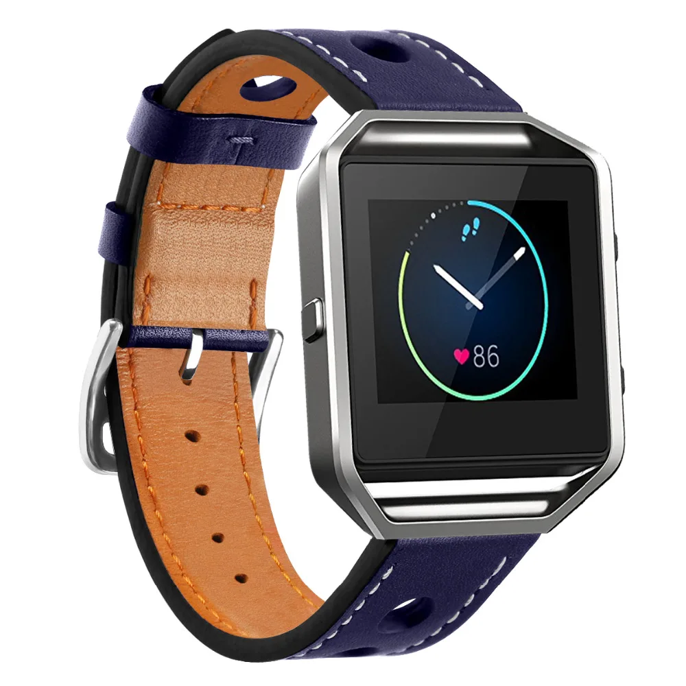 Bands Leather for Fitbit Blaze Small Large Hollow Strap (4)