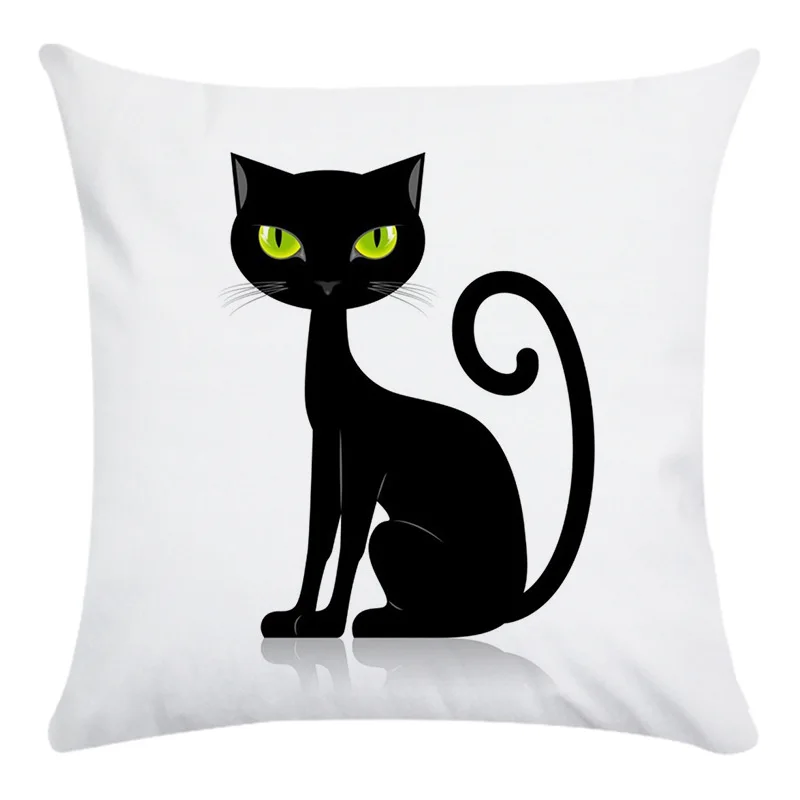 الجملة هدية غطاء الوسادة الشمال الأزياء نحيل لطيف شقي الأسود القط لينة ستوكات المنزل سيارة كنبة مكتب ديكور كيس وسادة