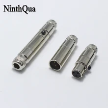 1 пара Mini XLR 3-контактный штекер+ Женский Джек маленький металлический XLR 3 P Аудио разъем микрофонный адаптер для OD5mm кабеля
