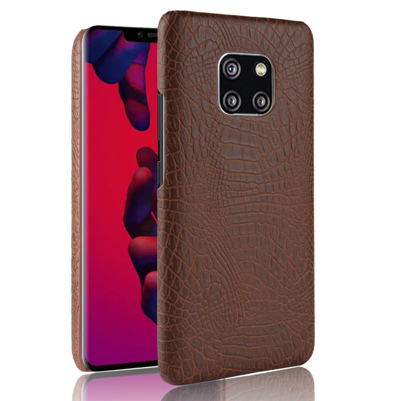 Кожаный чехол Mate20 Pro Lite для Huawei Mate 20 жесткий с крокодиловым узором бампер