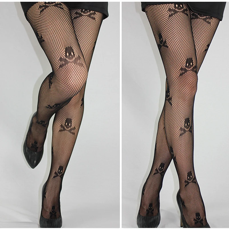 Женские ажурные колготки SP & CITY черные в стиле Харадзюку|pantyhose black|tights women sexyfashion