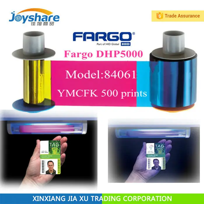 Fargo HDP5000 84061 цветная УФ лента YMCFK 500 Печать Запечатанный